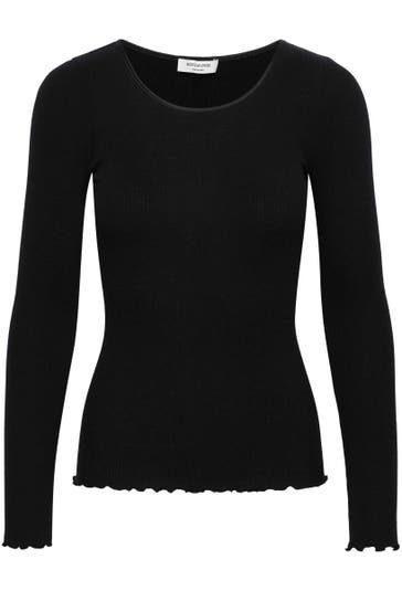 ROSEMUNDE Wollmix-Longsleeve schwarz