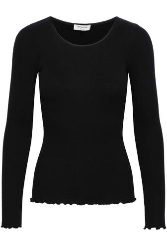 ROSEMUNDE Wollmix-Longsleeve schwarz
