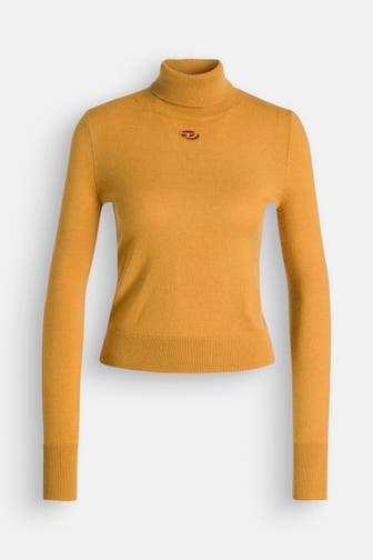 DIESEL Wollmix-Pullover gelbbraun