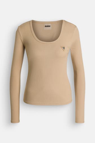 GUESS Longsleeve hellbraun