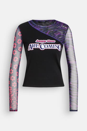 DESIGUAL Longsleeve gemustert