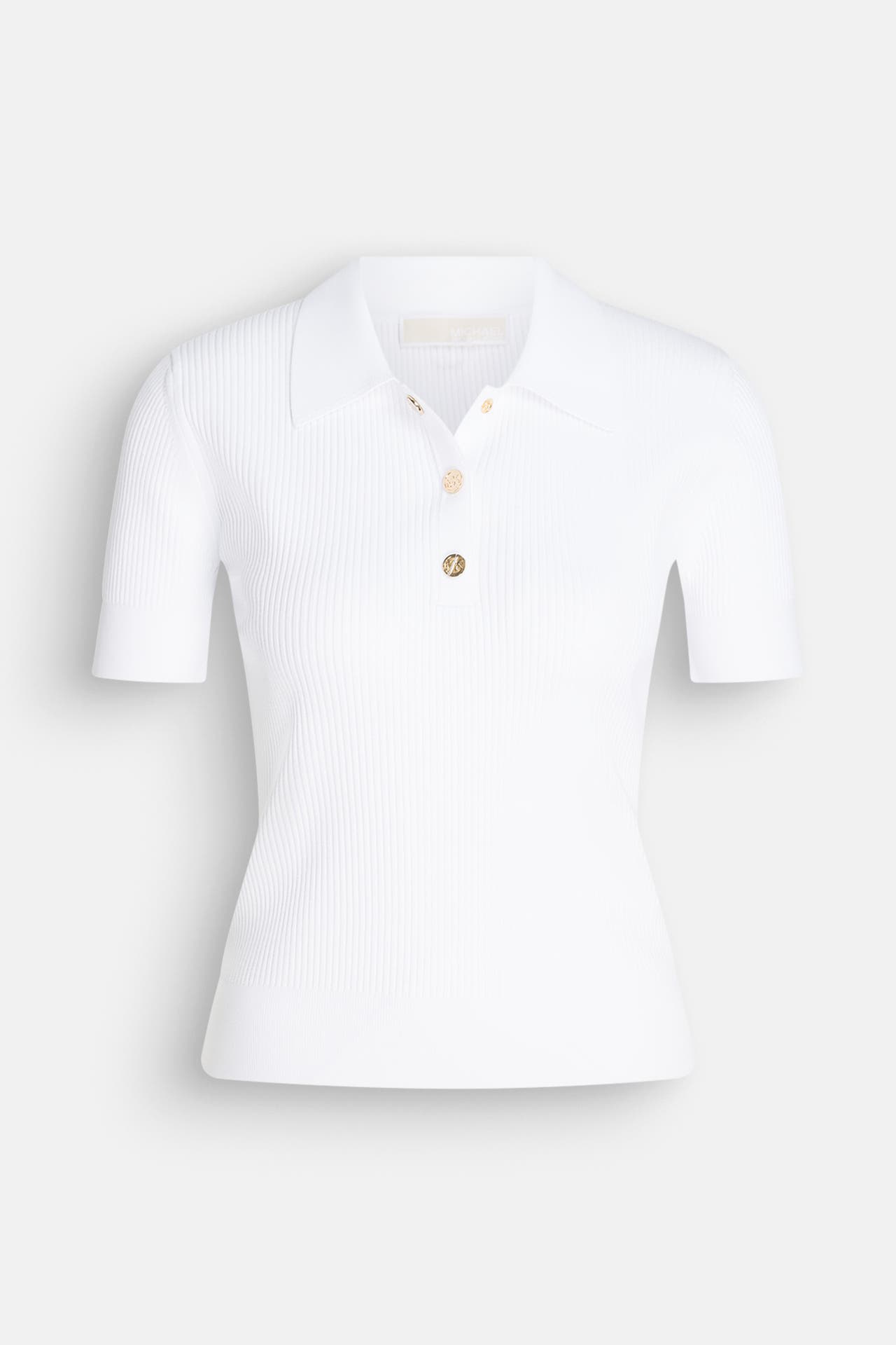 MICHAEL MICHAEL KORS Strick-Poloshirt weiß, Bild 1