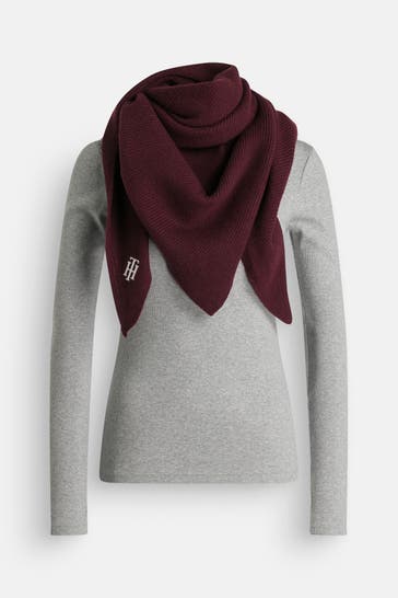 TOMMY HILFIGER Wollschal bordeaux