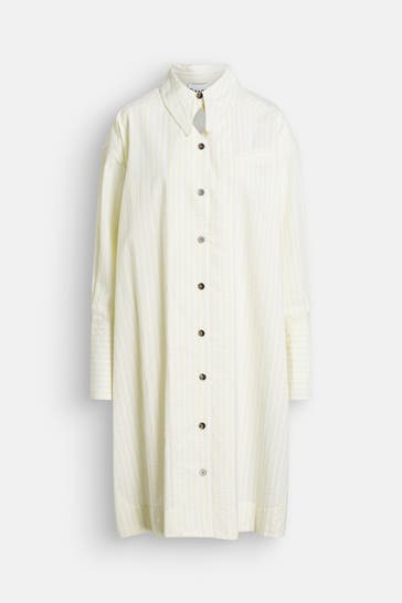 GANNI Blusenkleid gelb gestreift