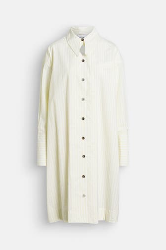 GANNI Blusenkleid gelb gestreift