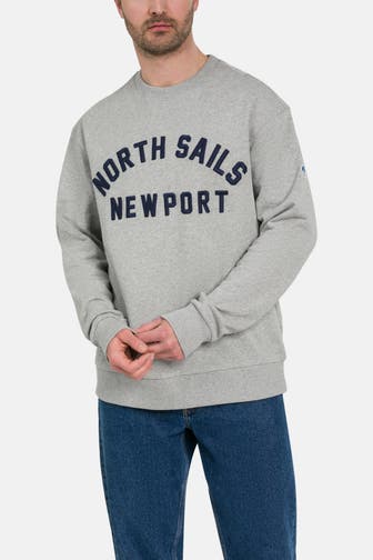 NORTH SAILS Baumwoll-Sweatshirt hellgrau