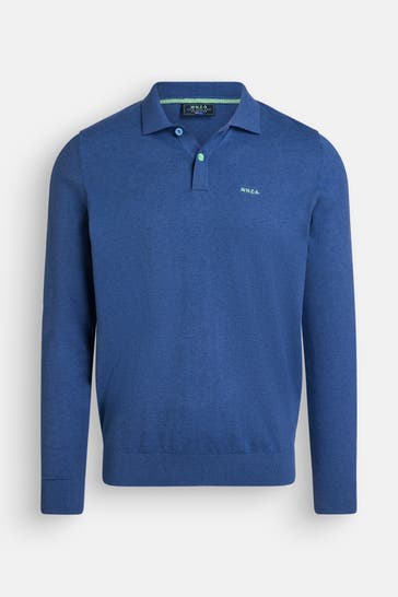 NEW ZEALAND AUCKLAND Langarmpolo blau