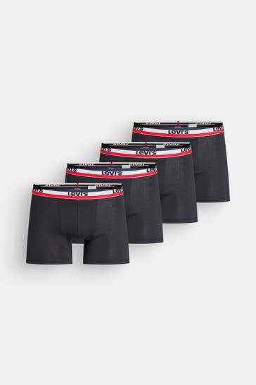 LEVI'S® 4er-Pack Boxer Trunks schwarz