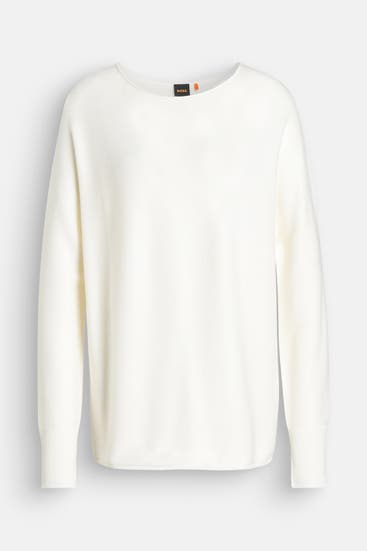 BOSS - Strickpullover 'Falandinas' weiß