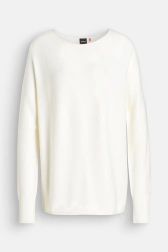 BOSS Strickpullover 'Falandinas' weiß