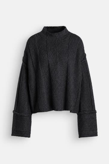 BLACK PALMS Strickpullover 'Styna' anthrazit