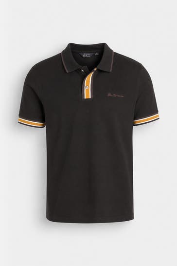 BEN SHERMAN Polo-Shirt schwarz