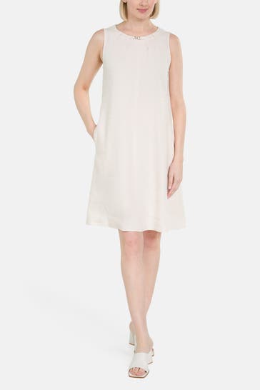 MARC CAIN Leinenmixkleid sand