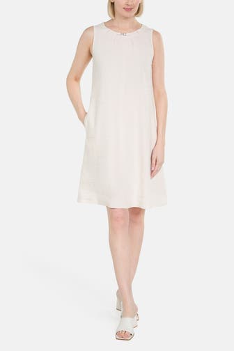 MARC CAIN Leinenmixkleid sand