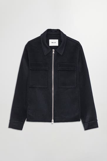 NN07 Wollmixjacke dunkelblau