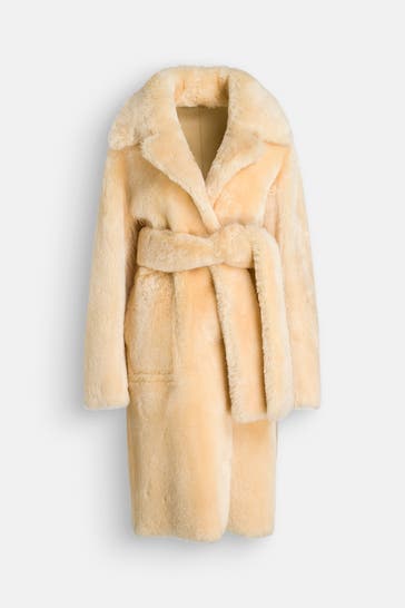 MACKAGE Lammfellmantel hellbraun