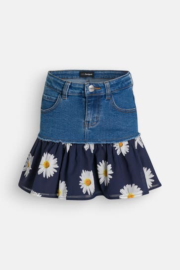 DESIGUAL Jeansrock gemustert