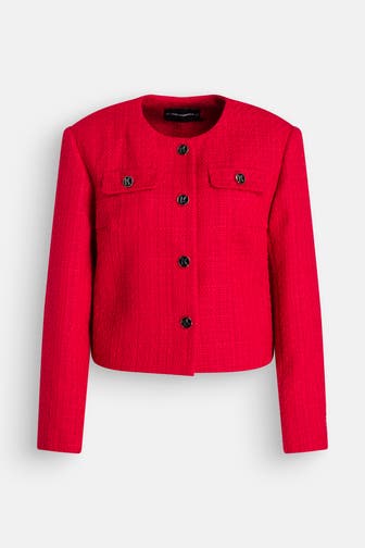 KARL LAGERFELD Bouclé-Blazer rot