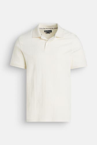 BARBOUR Strick-Polo 'Harwell' ecru
