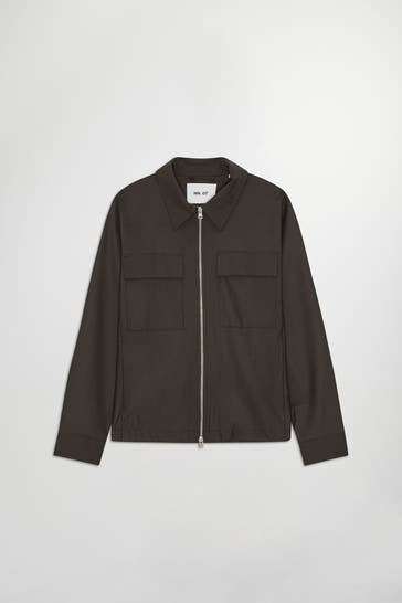NN07 Overshirt dunkelbraun