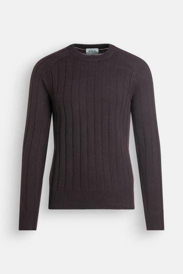 FTC Kaschmirmix-Pullover dunkelbraun