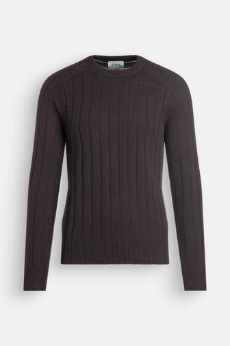 FTC Kaschmirmix-Pullover dunkelbraun