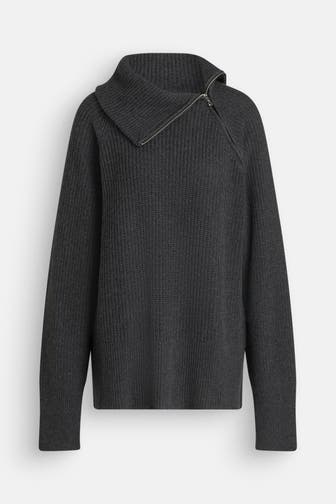 BLACK PALMS Wollmix-Pullover 'Dalia' anthrazit