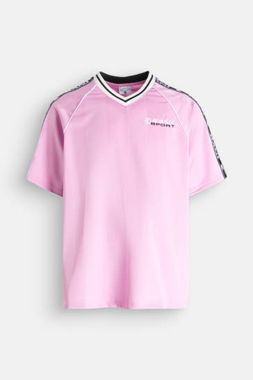 KARL KANI T-Shirt pink gemustert