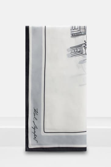 KARL LAGERFELD Tuch 'Paris' gemustert