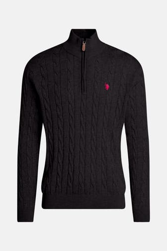 U.S. POLO ASSN. Strick-Troyer schwarz