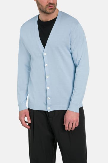 DANIELE FIESOLI Strickjacke hellblau