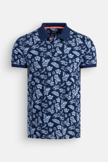 NEW ZEALAND AUCKLAND Polo-Shirt floral