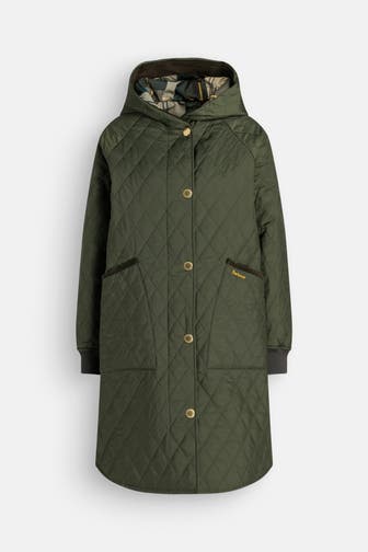 BARBOUR Light-Steppmantel 'Hilary' dunkelgrün