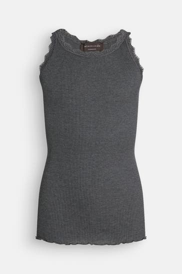 ROSEMUNDE Seidenmix-Top grau