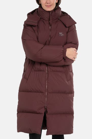 LACOSTE Daunenmantel weinrot