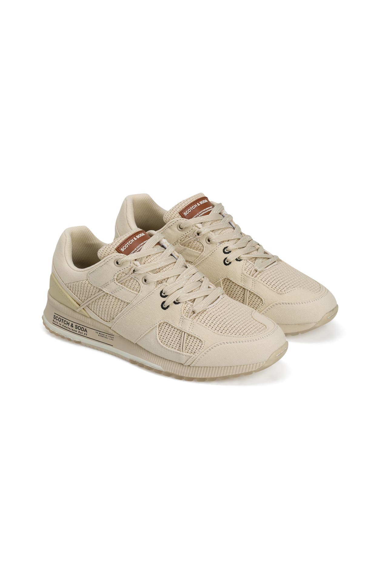 Scarpe Da Ginnastica Uomo Scotch & Soda Vivex - Pelle Sintetica, Suola In Gomma, Colore Nero