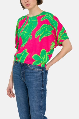 DESIGUAL Blusenshirt pink gemustert