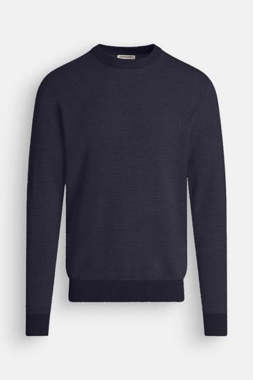 JACK & JONES Strickpullover nachtblau