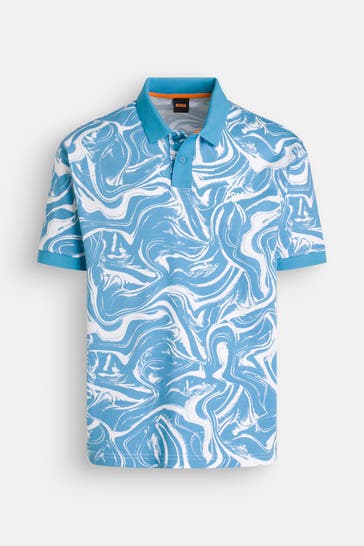 BOSS ORANGE Polo-Shirt gemustert