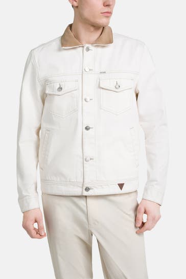 GUESS Jeansjacke 'Dean' ecru