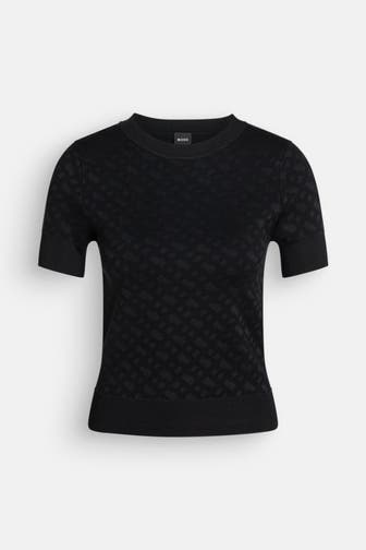 BOSS Strickshirt 'Forkena' schwarz