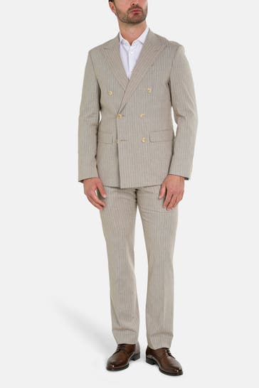 HECHTER Paris Anzug gestreift Modern Fit
