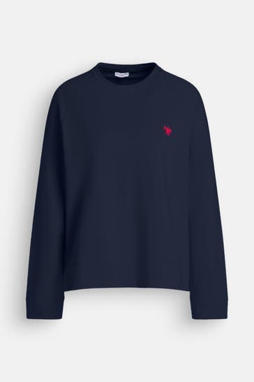 U.S. POLO ASSN. Sweatshirt 'Fleur' dunkelblau