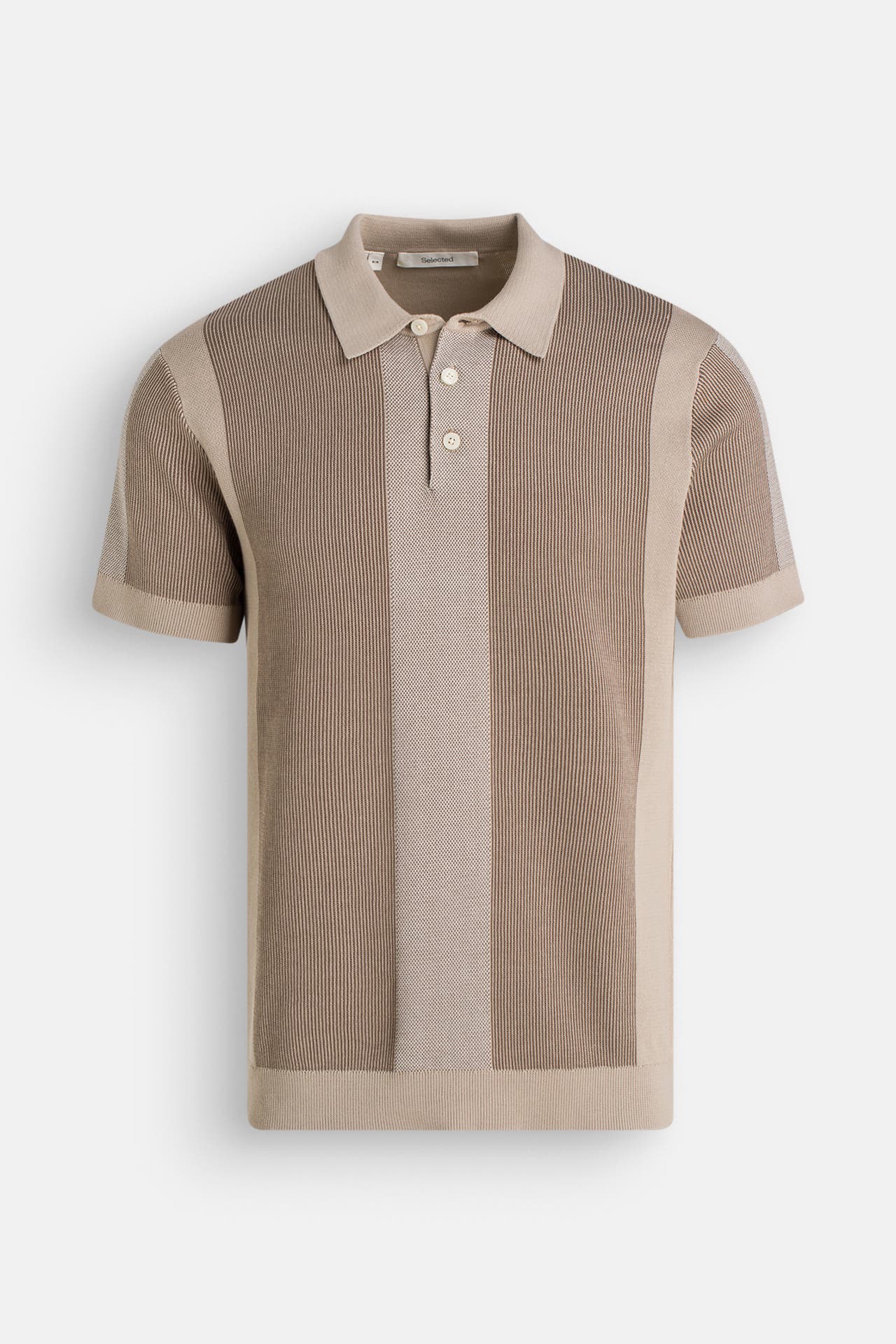 SELECTED Strick-Polo gestreift, Bild 1