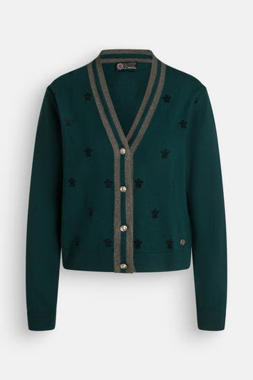LA MARTINA Strickjacke dunkelgrün