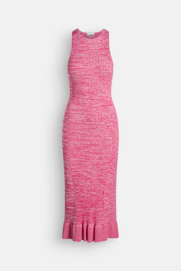 GANNI Strickkleid pink