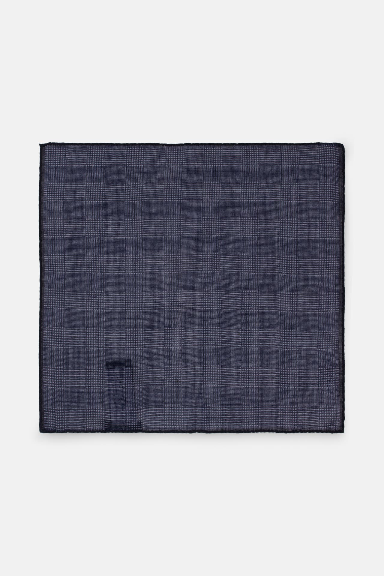 HACKETT Woll-Einstecktuch dunkelblau-graublau kariert , Bild 1