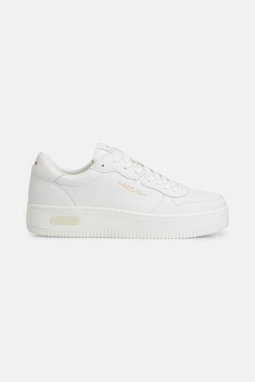 REPLAY Leder-Sneaker weiß
