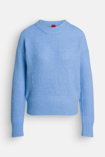 HUGO Wollmix-Pullover 'Scevanu' blau