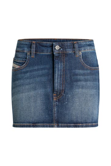 DIESEL Jeansrock blau
